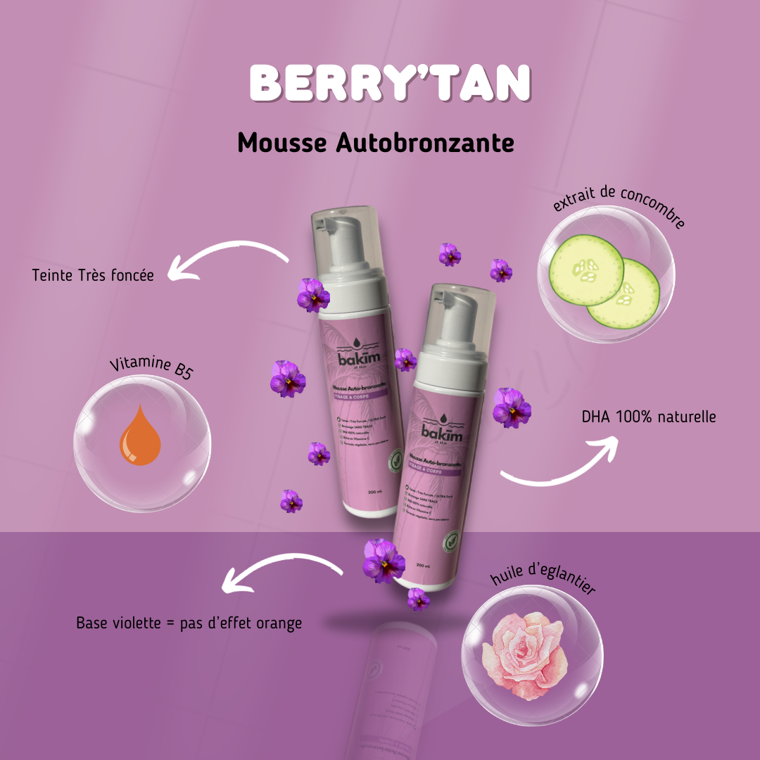 Mousse auto-bronzante Berry’Tan - 200ML